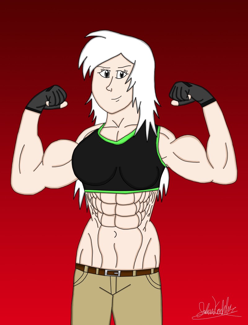 Abs, Biceps, Muscles, Women, Anime Girls Wallpaper