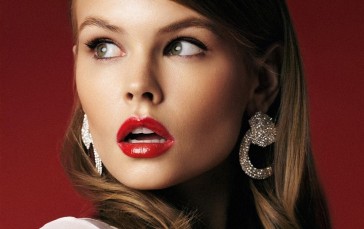 Anastasia Scheglova, Model, Red Lipstick, Glossy Lips Wallpaper