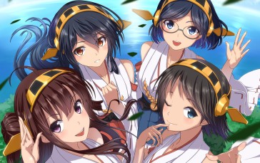 Anime, Anime Girls, Kantai Collection, Kongou (KanColle), Hiei (KanColle) Wallpaper