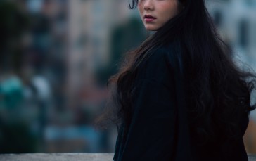 Qin Xiaoqiang, Women, Asian, Dark Hair, Looking at Viewer, Blushing Wallpaper