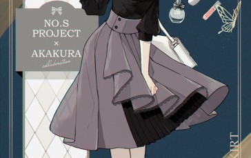 Akakura, Anime Girls, Butterfly, Long Skirt, Earring Wallpaper