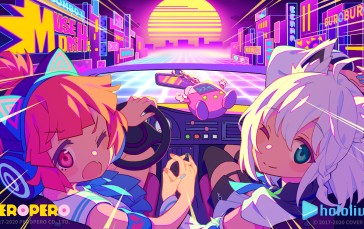MuseDash, Anime Girls, Gamer, Music, Colorful, One Eye Closed Wallpaper