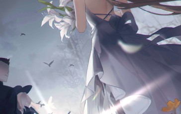 MBCC, Path to Nowhere, Anime Girls, Flowers Wallpaper