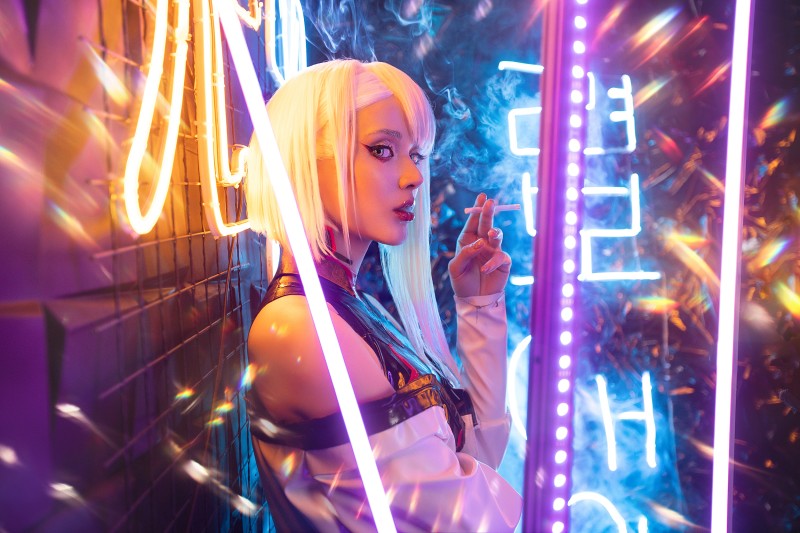 Model, Cosplay, Lucyna Kushinada (Cyberpunk: Edgerunners), Cyberpunk: Edgerunners Wallpaper