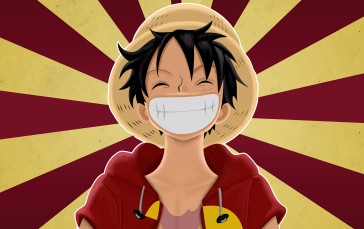 One Piece, Anime, Smiling, Monkey D. Luffy, Straw Hat Wallpaper