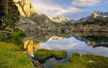 Nature, Water, Reflection, Mountains, Grass Wallpaper