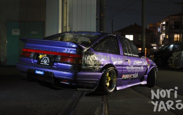 Car, Purple Cars, Night, Toyota AE86, Drift Cars, Japanese Cars Wallpaper