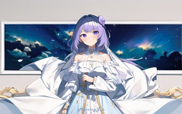 Anime Girls, Anime, AI Art, Dress Wallpaper