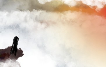 Clouds, Smoke, Sunset, Artwork Wallpaper