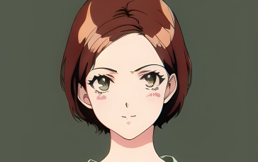 Anime Girls, Novel Ai, Women, Face, Portrait, Redhead Wallpaper