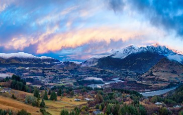 Landscape, 4K, New Zealand, Nature, Mountains, Snow Wallpaper
