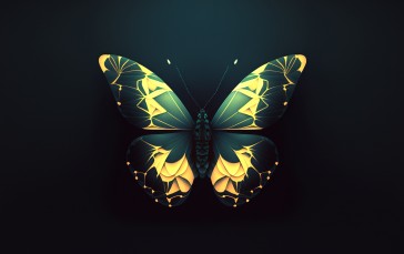 AI Art, Butterfly, Simple Background, Insect Wallpaper
