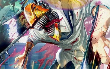 Chainsaw Man, Denji (Chainsaw Man), Colorful, Chainsaws Wallpaper