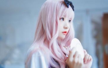 CherryNeko, Women, Model, Asian, Pink Hair Wallpaper