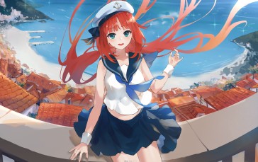 Anime, Anime Girls, Redhead, Sailor Uniform Wallpaper