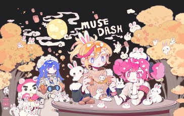 MuseDash, Anime Girls, Gamer, Music, Colorful, Food Wallpaper