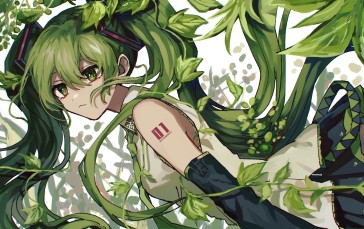 Anime, Anime Girls, Hatsune Miku, Vocaloid, Green Hair Wallpaper