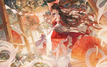Anime, Anime Girls, Touhou, Hakurei Reimu, Maccha Wallpaper