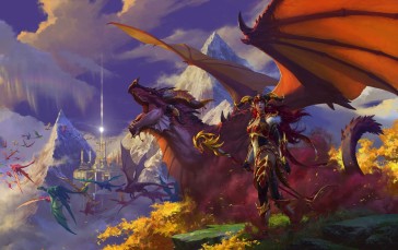 World of Warcraft, Alexstraza, Dragonflight, Dragon Wallpaper