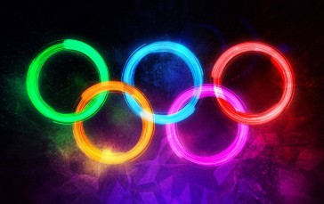 Olympic Rings, Colorful, Minimalism, Circle Wallpaper
