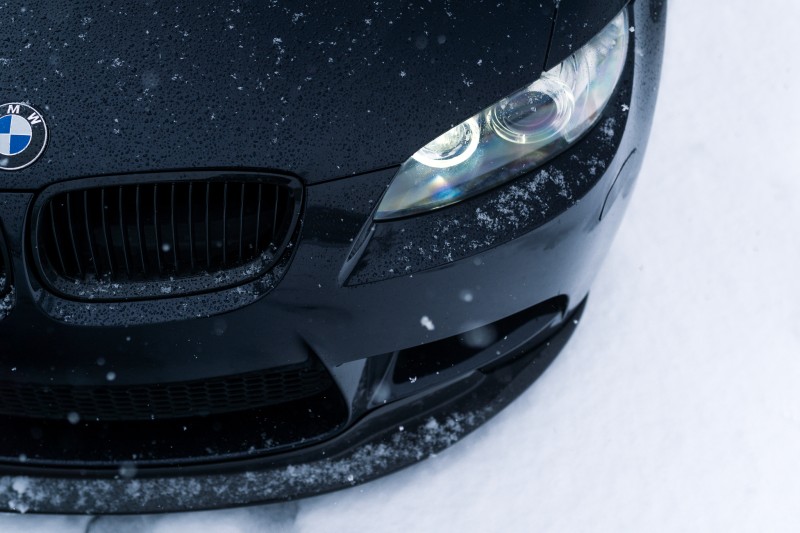 Car, BMW, Snow, Headlights Wallpaper