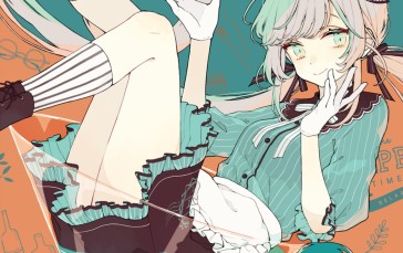 Akakura, Anime Girls, Tea, Hat Wallpaper
