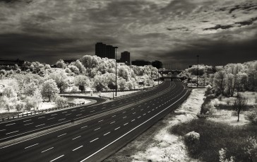 Photography, Road, Infrared, Trees Wallpaper