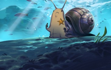 Snail, Sea, Fish, Animals, Underwater Wallpaper