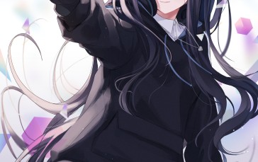 Anime, Black Hair, Anime Girls, Peace Sign Wallpaper