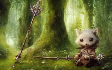 Forest, Creature, Fantasy Art, Weapon Wallpaper