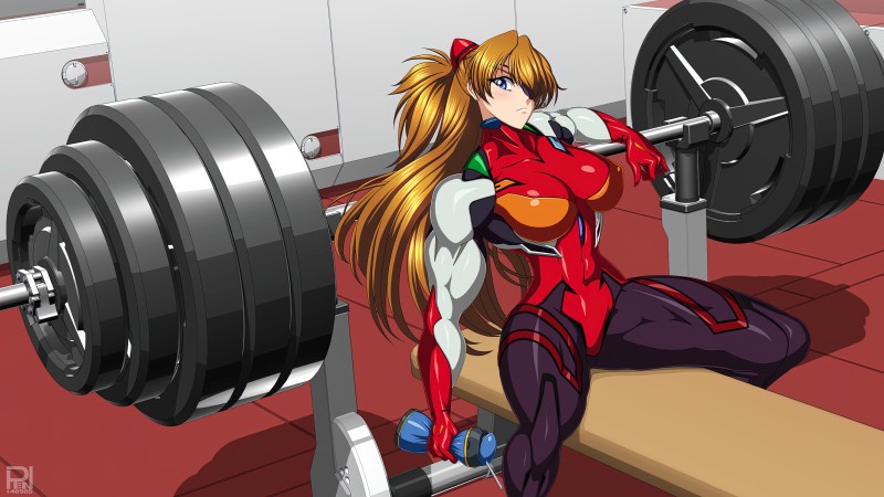 Muscles, Muscular, Anime Girls, Strong Woman Wallpaper