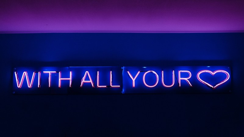Quote, Neon, Simple Background, Minimalism Wallpaper