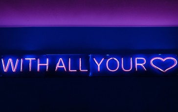 Quote, Neon, Simple Background, Minimalism Wallpaper