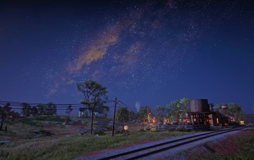 Red Dead Redemption 2, Rockstar Games, Video Games, Nature, Landscape, Night Sky Wallpaper