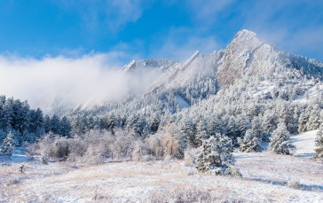 Landscape, Nature, Winter, Mountains, Clouds Wallpaper