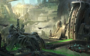 City, Science Fiction, Green, Utopia Wallpaper