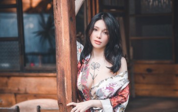 Asian, Model, Women, Black Hair Wallpaper