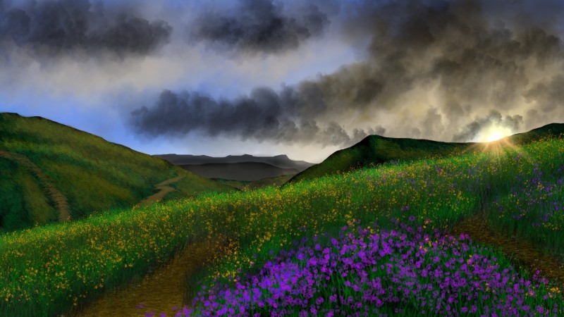 Digital Painting, Digital Art, Landscape, Nature Wallpaper