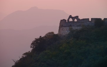 Landscape, 4K, Great Wall of China, Ruins, Hills Wallpaper