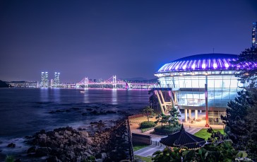 Busan, Night, Building, Architecture, Photography Wallpaper