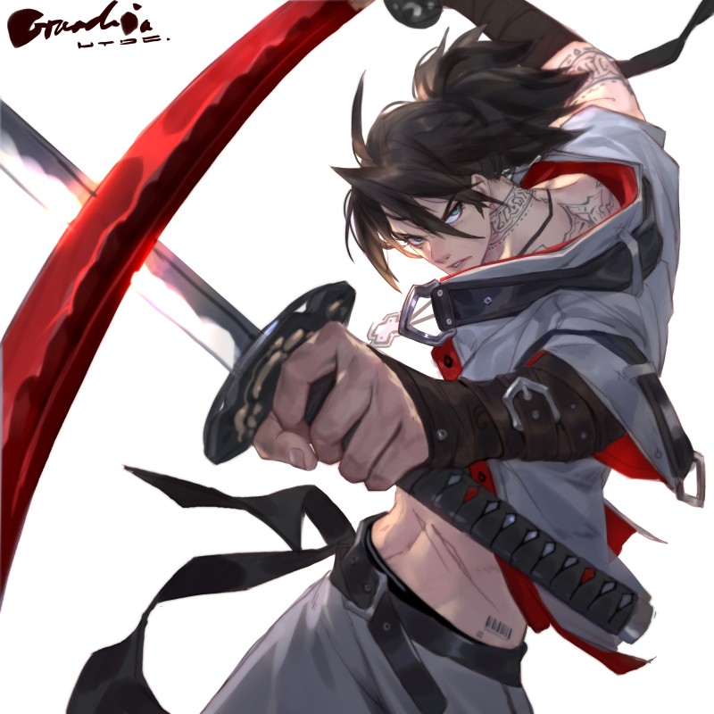 Katana, Tattoo, Sword, Anime Boys Wallpaper