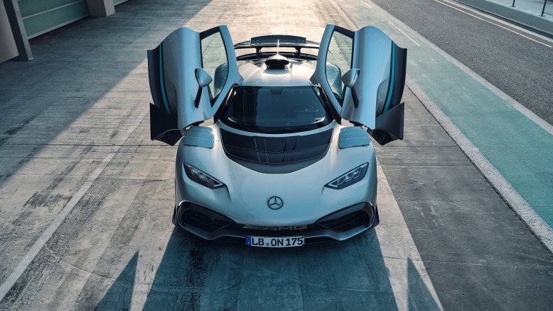 Mercedes AMG Project ONE, Mercedes-Benz, Silver Cars, Vehicle, Car Wallpaper