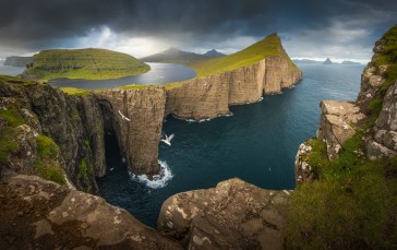 Photography, Nature, Landscape, Mountains, Sea, Faroe Islands Wallpaper