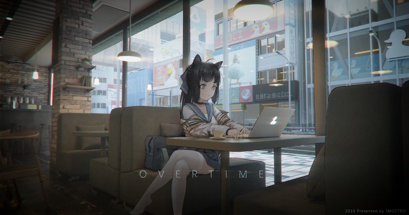 JMOSTRO, Anime Girls, Original Characters, Cat Girl Wallpaper