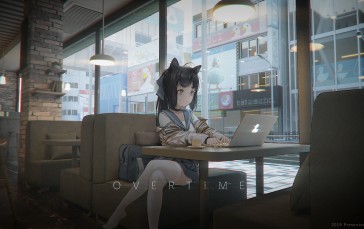 JMOSTRO, Anime Girls, Original Characters, Cat Girl Wallpaper