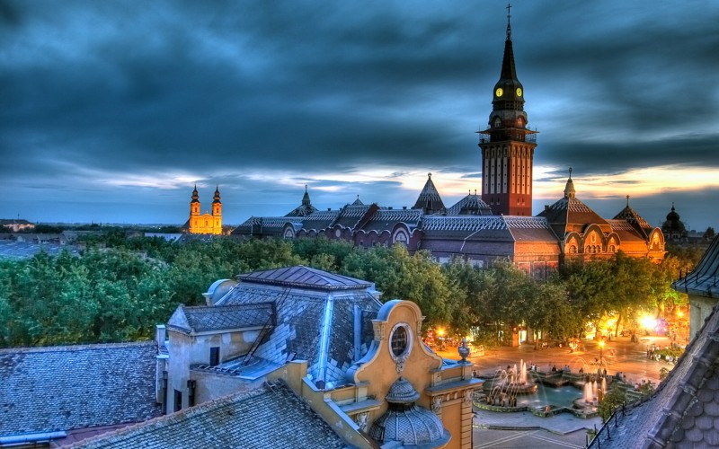 Cathedral, Serbia, City, Clouds Wallpaper