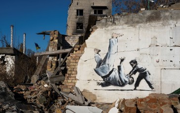 Mural, Graffiti, Artwork, Ukraine, Banksy, Wall Wallpaper
