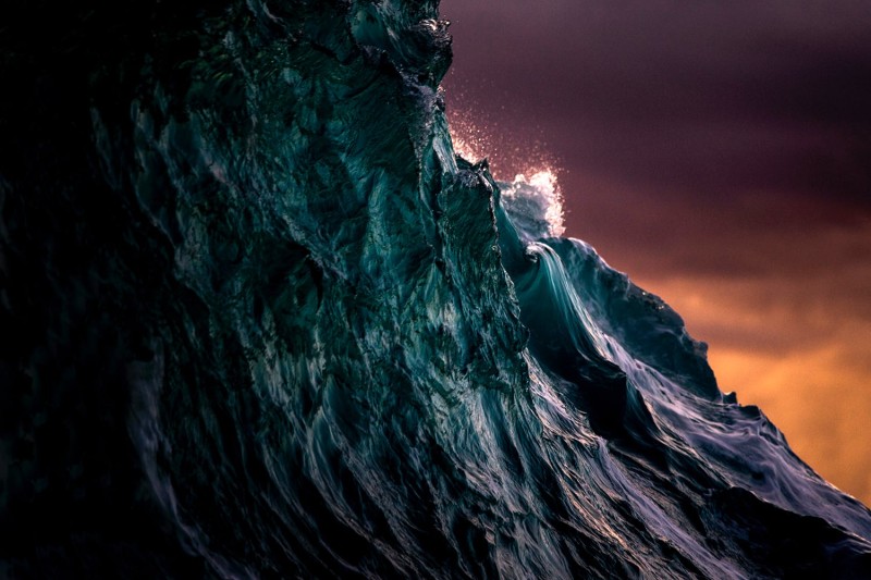 Nature, Waves, Sea, Sunset, Dark Wallpaper