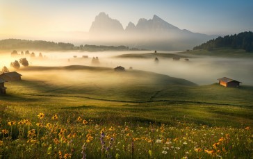 Italy, Landscape, Sky, Nature, Field Wallpaper