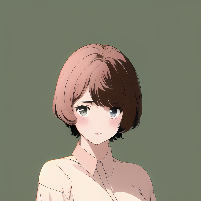 Anime Girls, Novel Ai, AI Art, Simple Background Wallpaper